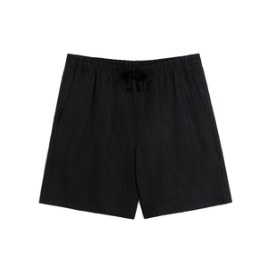 Shorts de loisirs unisexe en lin italien de qualité supérieure, taille mi-haute, braguette boutonnée, pour la gym et la course, style resort de luxe, personnalisable OEM, léger et respirant - Product Image 5