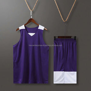 Vente en gros de maillots de basket-ball réversibles de haute qualité 100% polyester avec logo et numéro personnalisés taille plus disponible - Product Image 3