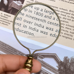 Collar con Lupa Portátil de Latón Pulido, Lupa de 10X con Cadena, Estilo Moderno, Decoración para el Hogar, Estuche de Cuero - Product Image 5