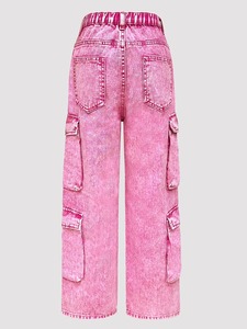 Pantalons cargo pour filles et enfants, tissu léger et durable, mode décontractée, confort quotidien, usine de vêtements de grande capacité - Product Image 5