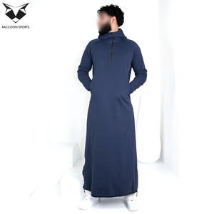 ชุดโทบอิสลามสมัยใหม่สำหรับผู้ชาย แบบมีฮู้ด ความยาวระดับข้อเท้า แขนยาว สวมใส่สบาย ผ้าทนทาน ผลิตจากโพลีเอสเตอร์แบบดั้งเดิม - Product Image 3