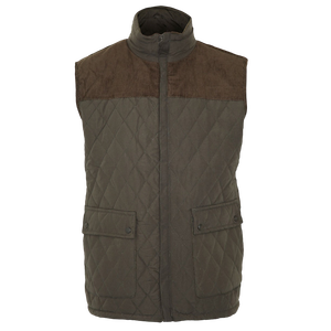 Gilet matelassé sans manches pour homme, chauffe-corps rembourré pour le tir et la chasse avec bordure en velours côtelé, vente en gros, personnalisable, style campagnard - Product Image 1