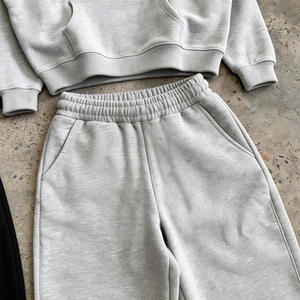 Ensemble de survêtement unisexe en coton épais 2026 pour homme – Hoodie et pantalon de survêtement amples en molleton bouclette - Product Image 4