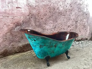 Baignoire ovale élégante en cuivre forgé pour villas et hôtels – Baignoire spa autoportante moderne avec hydromassage – Achetez directement auprès du fournisseur - Product Image 4
