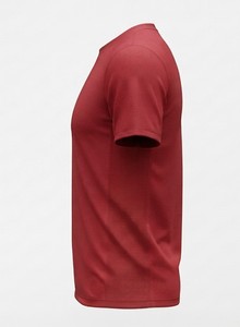 Men's <b>Red</b> Short Sleeve Crew Neck T-Shirt Solid Color Regular Fit Moisture Wicking Breathable 100% Polyester All Seasons - Product Image 5