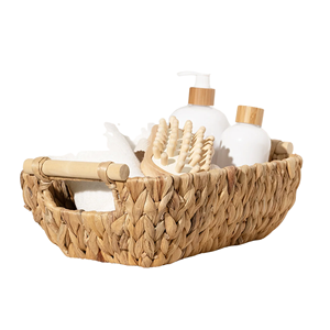 Elegant Design Water Hyacinth Storage <b>Box</b>, Artisan Crafted Handwoven Basket With Handles For Living Room Decor Vietnam - Product Image 3