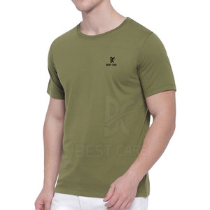 Camiseta de hombre al por mayor con logo personalizado impreso, 100% algodón, cuello redondo, corte holgado, servicio OEM personalizado, camiseta de color sólido para hombre - Product Image 2