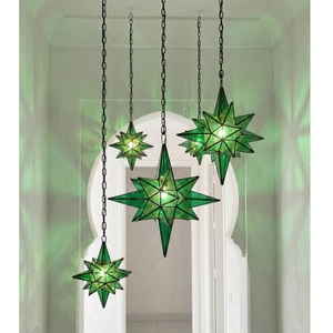 Moroccan Handmade <b>Brass</b> <b>Lantern</b> Pendant Light With Geometric Cutouts For Home Decoration - Product Image 5