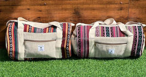 Nouveau sac polochon en chanvre fait à la main Style Boho Hippie sacs de week-end de nuit Offre Spéciale écologique coton matériel voyage bagages sacs - Product Image 5