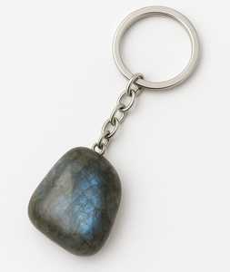 Dalmation Jasper พวงกุญแจคริสตัลหินขัดธรรมชาติบำบัดฮวงจุ้ยบรรเทาความเครียดของขวัญรัก - Product Image 6