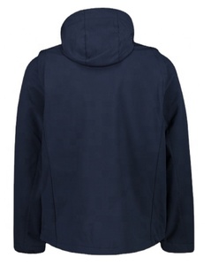 Chaqueta deportiva de caparazón blando con estampado personalizado para hombre OEM, chaqueta con soporte de mangas desmontables de tela a prueba de viento de secado rápido para hombre - Product Image 6