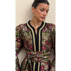 High Quality Handmade Vintage-cut Brocade <b>Kaftan</b> Inspired By Ancestral Silhouettes For The Most Couture Allure For Women - Product Image 6