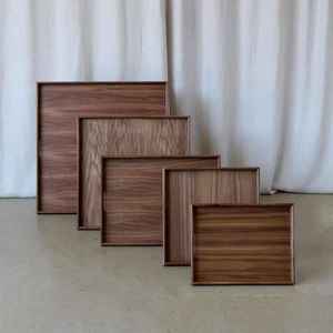Bandeja de Madera para Servir al por Mayor, de Varios Tamaños, con Asas Recortadas, Bandeja de Almacenamiento de Madera Vintage para Decoración de Mesa y Exhibición de Alimentos - Product Image 3