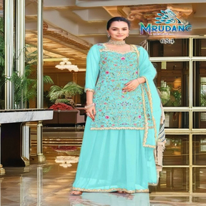 Vêtements de mariage Georgette avec broderie Salwar Suit Femme Fabricant et fournisseur de mode de Surat - Product Image 1