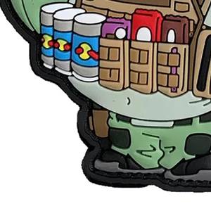 แผ่นปะติดเสื้อผ้าและหมวกแบบเย็บติด ทำจากซิลิโคน PVC นุ่ม สำหรับขายส่งจำนวนมาก ผ้าทวิลล์ แผ่นปะ PVC ราคาสมเหตุสมผล - Product Image 2