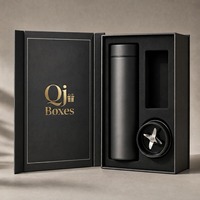 Boîte cadeau rigide magnétique personnalisée pour ensemble de bouteille d'eau, de gobelet de fitness et de mixeur avec insert en mousse