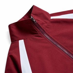 Blouson de sport marron pour homme, col montant, fermeture éclair, style sportif, en polyester, avec blocs de couleur et poches, idéal pour le printemps - Product Image 3