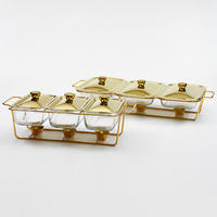 Plat de service de luxe classique en acier inoxydable pour buffet, avec cadre durable, antiadhésif, écologique, personnalisable, compatible tous feux, pour mariages
