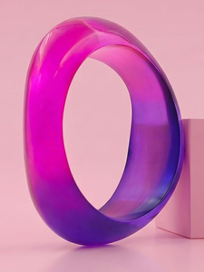 Resin Bangle Handmade Hand Modeled Round Model Pattern Jewelry for Party Fashion Occasions Uttar Pradesh FAIZA CRAFT FC-7168 - Product Image 2