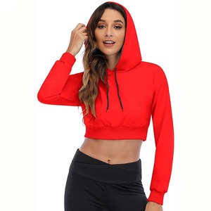Women's Fashionable Crop <b>Top</b> Hoodie For Street Wear Lightweight Breathable Quick Dry Ladies Crop <b>Top</b> Hoodie - Product Image 1