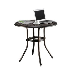 Tavolo da Pranzo Rotondo in Alluminio Pressofuso per Esterni XH 32*32*29\" (81*81*74cm) - Resistente ed Elegante - Product Image 3