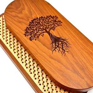 B.H CRAFTS BH-1534 Handmade Eco-Friendly Wooden Rectangle Board Galvanic Dynamic <b>Nails</b> for Standing Feet Sadhu Board <b>Wall</b> Signs - Product Image 6