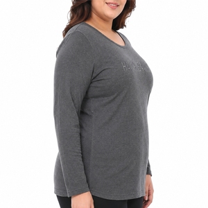 <b>Women's</b> Plus Size <b>Long</b> Sleeve Crew Neck T <b>Shirt</b> Relaxed Fit Comfortable Breathable Fabric Casual <b>Shirt</b> For <b>Women</b> - Product Image 4