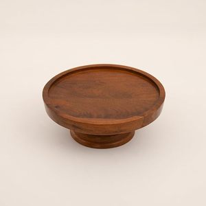 Soporte de Madera Hecho a Mano para Tartas, Base Redonda de Madera de Mango para Postres, por Aqudus Saleem Uttar Pradesh, para Bodas y Repostería Casera - Product Image 4