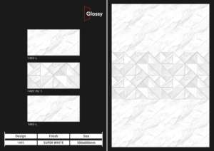Azulejos de Porcelana con Acabado Brillante Contemporáneo, 300X600MM, Material para Interiores a Gran Escala, Diseñado para Residencias Sofisticadas - Product Image 5