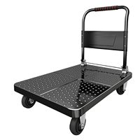 Nouvelle Chariot de Manutention Robuste en Acier Inoxydable Thermolaqué avec Roues pour Entrepôt, Plateforme Portable, Tailles Personnalisables Anand