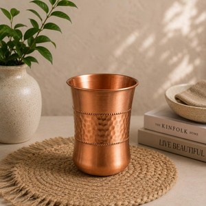 Vaso de Cobre Estampado a Mano de Primera Calidad, Regalo Elegante de Bajo Costo para Familiares, Amigos y Invitados, Vaso de Cobre Estampado Tradicional - Product Image 5