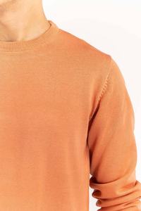Sweat-shirt personnalisé en molleton épais pour homme, style streetwear, avec bordures côtelées rayées et broderie sur le col ras du cou - Product Image 5