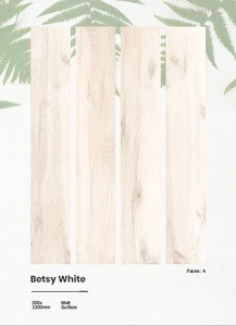 Carreaux effet bois Betsy White Premium 200*1200mm avec texture de grain naturel et finition mate élégante pour les intérieurs modernes - Product Image 1
