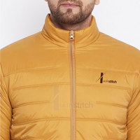 Veste matelassée homme coupe-vent en toile écologique, col montant, logo personnalisable, nylon/polyester, idéale pour l'hiver – Meilleur prix