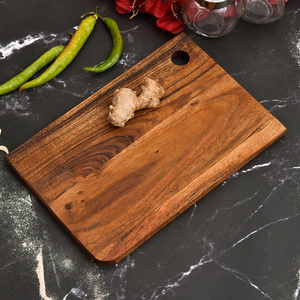 Planche à découper en bois massif avec trou de suspension, planche de cuisine multifonctionnelle, planche de préparation alimentaire durable, outil de cuisine moderne - Product Image 6
