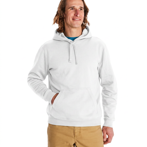 Sweat-shirt à capuche bleu marine pour homme, coupe ample, en coton French Terry, couleur unie, avec poche avant, design décontracté, vêtement d'hiver respirant - Product Image 3