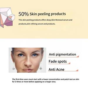 Solución Exfoliante Facial y Corporal Antiarrugas y Antienvejecimiento al 50% para Piel Negra, Blanqueamiento de Cicatrices en Codos y Rodillas, Marca Privada - Product Image 3