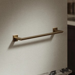 Porte-serviettes mural en métal raffiné, acier inoxydable, pour salle de bain - Product Image 6