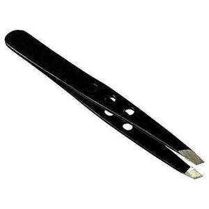 Pince à épiler durable en acier inoxydable à pointe inclinée et courbée - Product Image 1