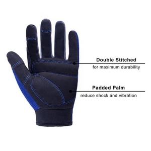 Gants de sécurité en PU à paume renforcée, conception personnalisée, couleur rouge, épaisseur 10 mil, longueur 10 pouces, pour mécaniciens et usage industriel - Product Image 2