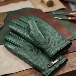 Gants d'hiver en cuir pour homme, doublés de laine, compatibles écran tactile, écologiques, légers, pour la conduite, la randonnée, les sports de plein air et l'usage quotidien - Product Image 3