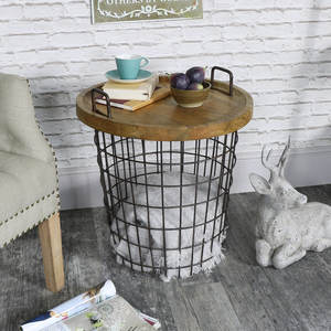 Mesa lateral dorada, diseño martillado - Product Image 1