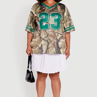 Camiseta de Fútbol Americano de Camuflaje Personalizada de Alta Calidad para Mujer, Ajuste Holgado, Malla Transpirable, Ropa Deportiva para Equipos, Fabricante OEM al por Mayor