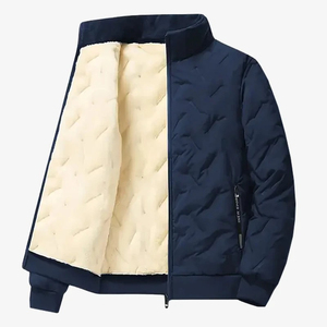 SELF INDUSTRY Eco-Friendly Fleece-Lined <b>Quilted</b> Two-Piece Winter Streetwear Tracksuit Warm Casual Hooded <b>Sweatshirt</b> Jogger Set - Product Image 4