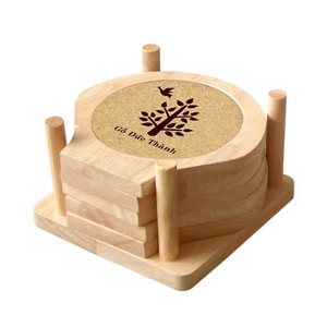 Support à sous-verres en bois d'acacia, best-seller de Blue Lotus - Product Image 1