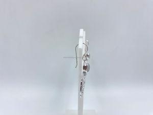 Pendientes colgantes finos boho-chic clásicos para fiesta de boda al mejor precio, Plata de Ley pura blanca con diseños únicos chapados en oro, regalo - Product Image 2