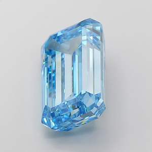 Diamante Cultivado en Laboratorio CVD, Corte Esmeralda, Claridad VVS, Color Azul Intenso, Corte EX-VG para Joyería Personalizada, Certificado IGI - Product Image 4