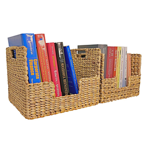 Cesta de Almacenamiento de Jacinto de Agua Natural, Cesta Tejida para Revistas, Porta Periódicos y Libros para el Hogar, Oficina, Sala de Estar, de Vietnam - Product Image 4