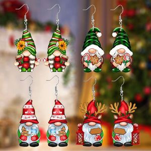Set di 4 Paia di Orecchini Pendenti in Acrilico Unici e Divertenti, Regalo di Natale per Donne, Decorazioni per Feste alla Moda - Product Image 3