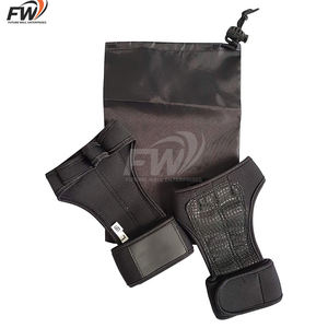 Guantes de cuero para levantamiento de pesas y gimnasia, protectores de palma, soporte de muñeca de alta resistencia - Product Image 5